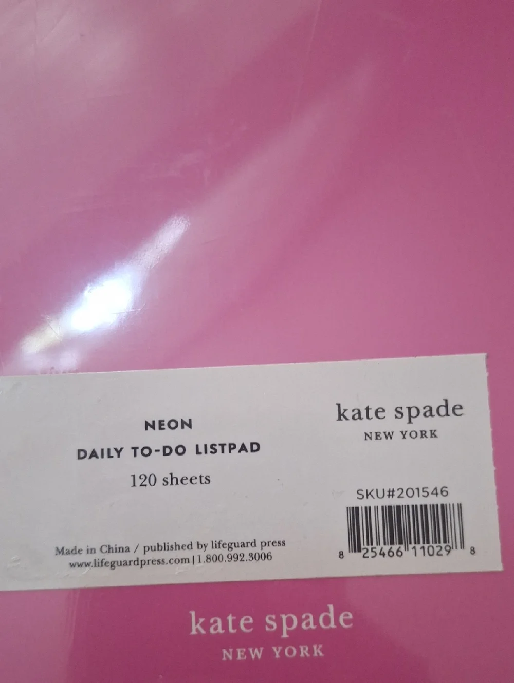 Kate Spade Pink Today To-Do List Pad *NEW - Picture 6 of 6